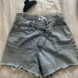 Princess Polly Asymmetrical Frayed Denim